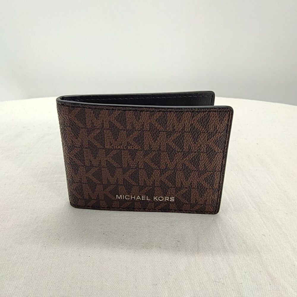 Michael Kors Men Cooper Logo Billfold Wallet Brown